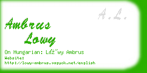 ambrus lowy business card